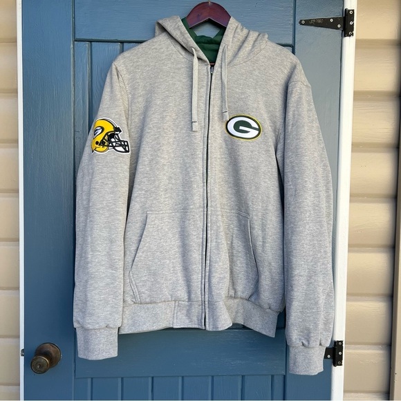 Green Bay Packers Reversible Jacket and Vest Set Men Size large - Picture 2 of 16